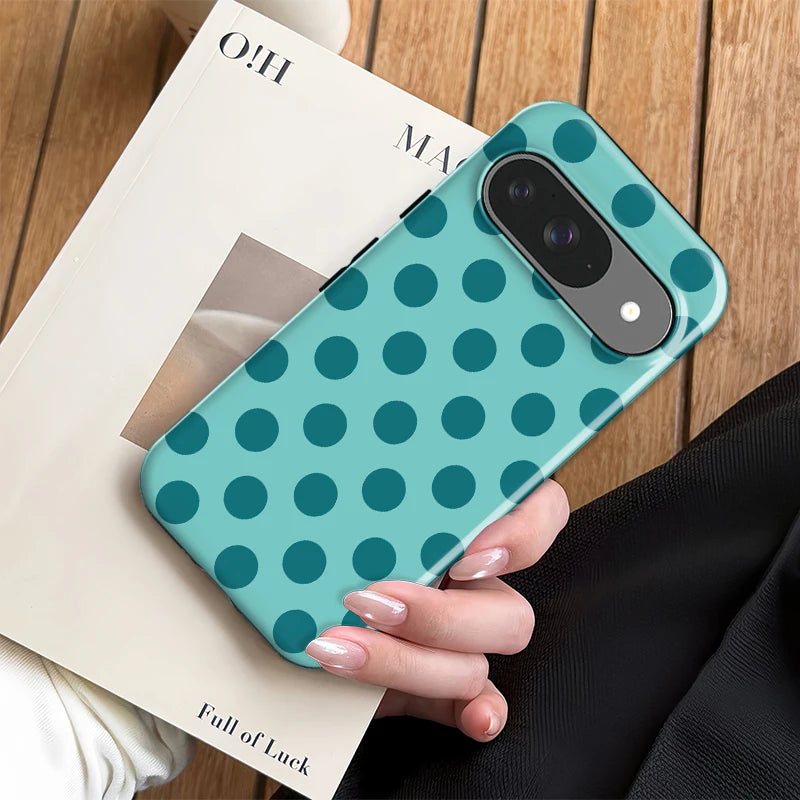 Fcicicase Anti Fall Matte Phone Case For Google Pixel 10 9 Pro XL 7A 9 8 10 Pro 10A 8A Circular Dots Print Shockproof Cover
