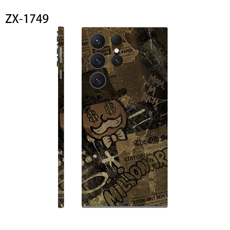 Skin Sticker for Samsung Galaxy S24 S23 S22 S25 Ultra S25 EDGE Decals Back Film Cover Screen Protector Wrap Ultra Thin