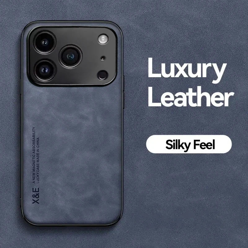 Luxury Leather Phone Case For iPhone 17 16 15 14 11 13 12 Pro Max 17 Air 16e 13 Mini Shockproof Cover For iPhone 15 14 16 Plus