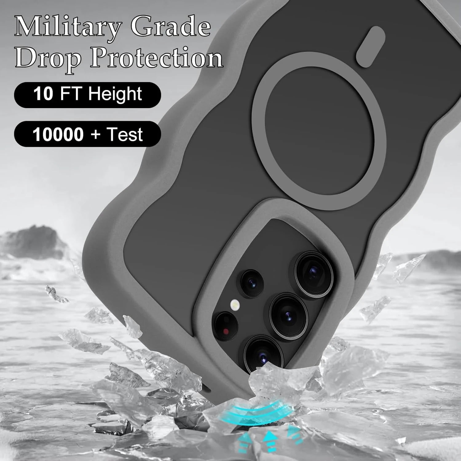 Luxury Wavy Frame Matte Case For Samsung Galaxy S26 S25 S24 Ultra Plus Edge S 26 A56 A36 Magsafe Charge Shockproof Armor Cover