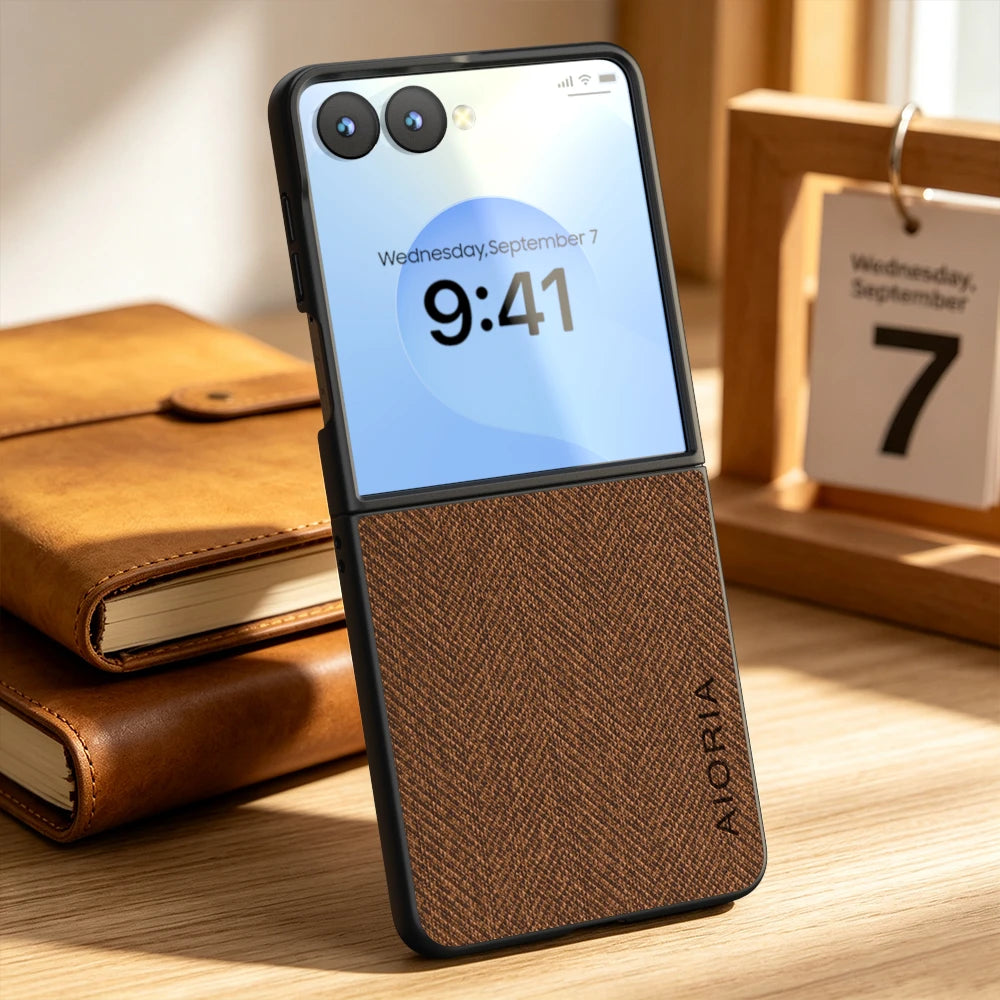 Case for Samsung Galaxy Z Flip 8 Flip8 7 6 5 4 3 Luxury textile Leather soft phone cover for samsung galaxy z flip 8 case capa