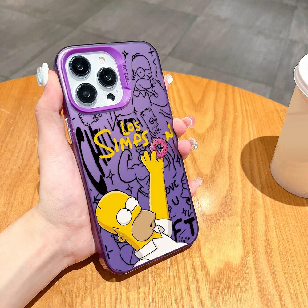 Fun Cartoon S-Simpsons Hot Phone Case for Samsung Galaxy S26 S25 S24 S23 S22 S21 S20 Note20 FE Ultra Edge Plus 4G 5G Matte Cover