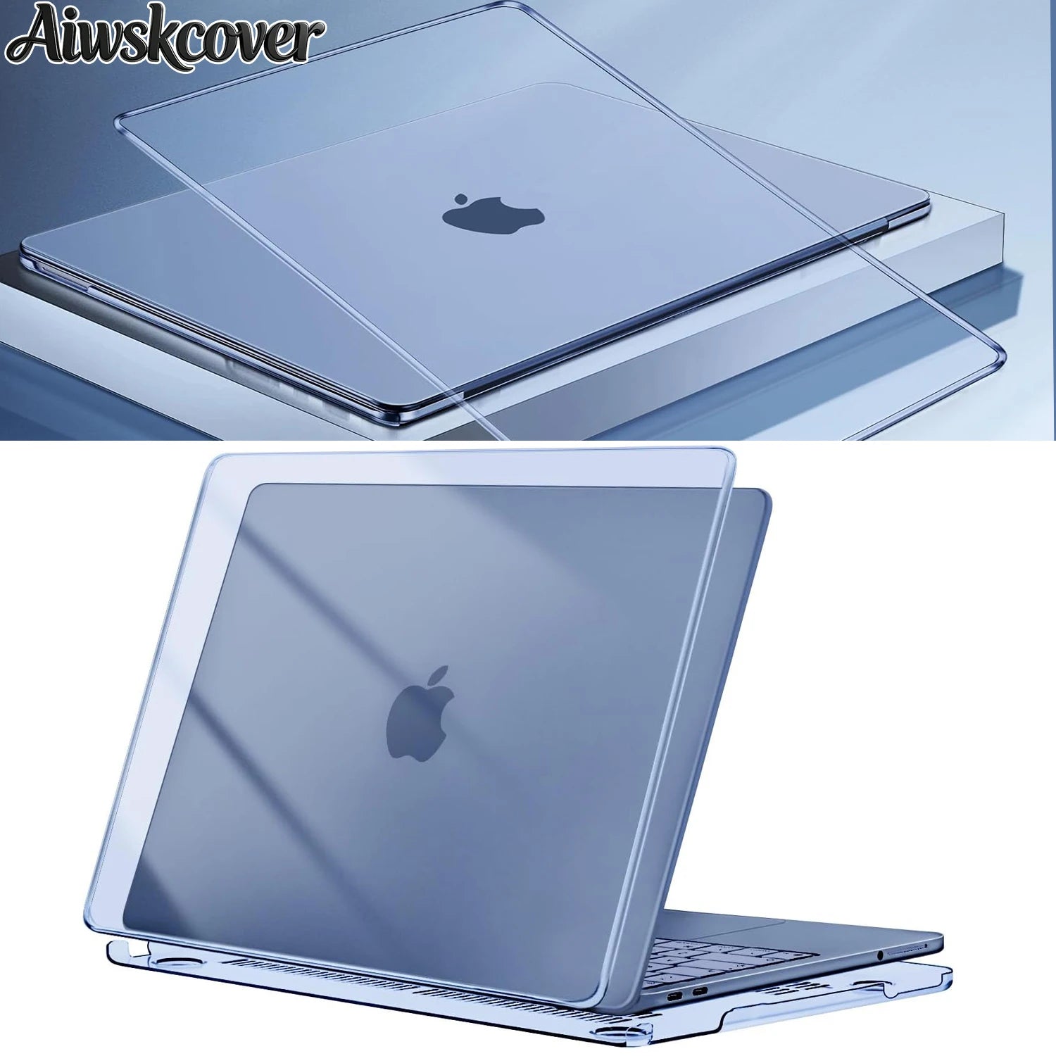 Crystal Indigo Case For MacBook Neo Case 13 inch 2026 Model A3404 with A18 Pro Chip, Crystal Protective Hard Shell Case For Neo