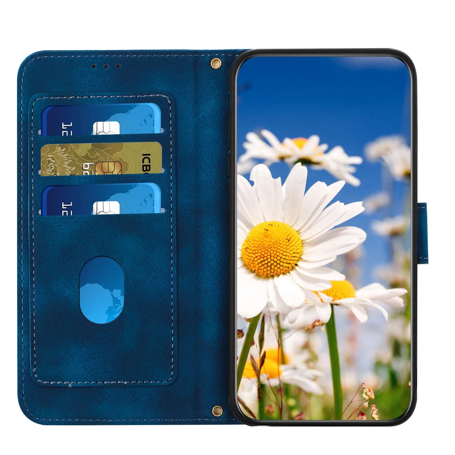 Painting Art Flower Leather Phone Wallet Case Book For Samsung Galaxy S25 S24 S23 S22 S21 S20 FE A06 A16 A26 A36 A56 Flip Cover