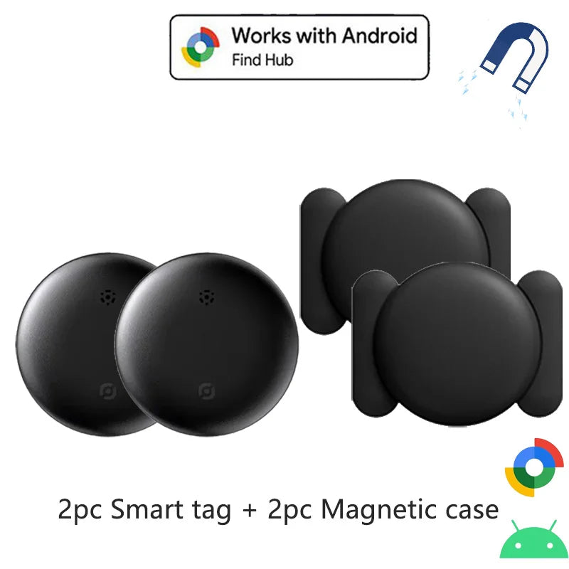 1-4Pcs Anti-Lost Tag Google Find My GPS Tracker Android Finder Compatible with Google Find Hub (Android Only) Key Wallet Finder