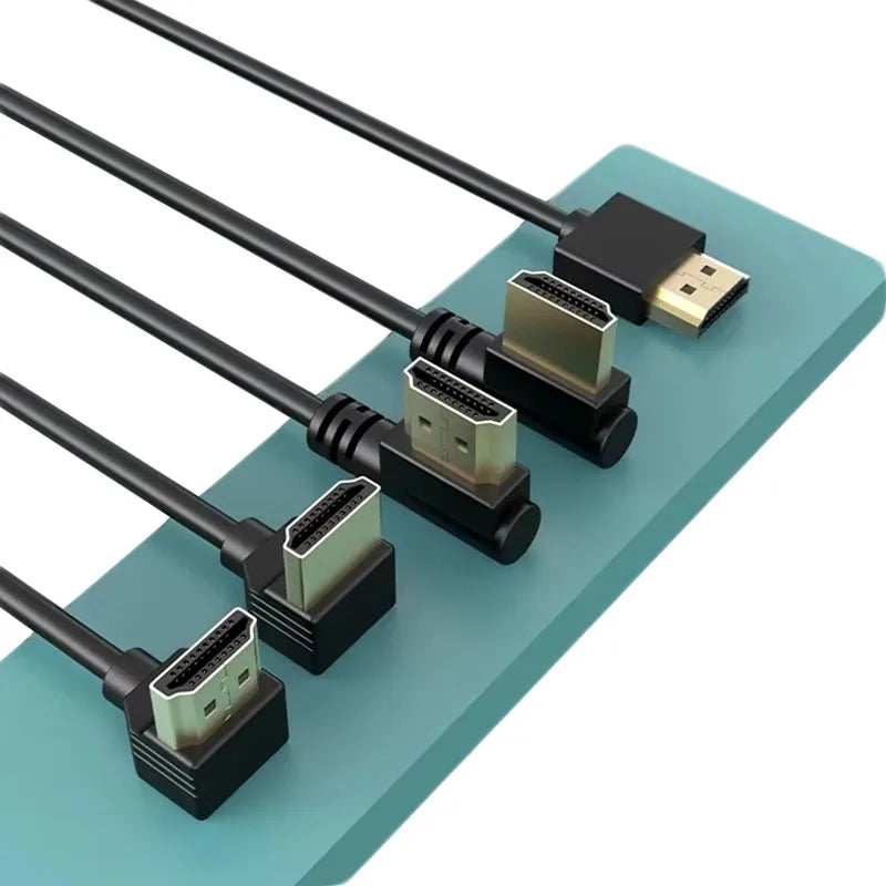 90 Degree HDMI 2.0 Cable - Graphene Enhanced for Space-Saving Installations | 4K, 3D & High Refresh Rate Aux Cable  Hdmi Cable