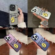 Duck Dont Touch My Phone Phone Case For iPhone 17,16,15,14,13,12,Pro,Max,Plus,E,SE4,Air,Mini Colorful IMD Box