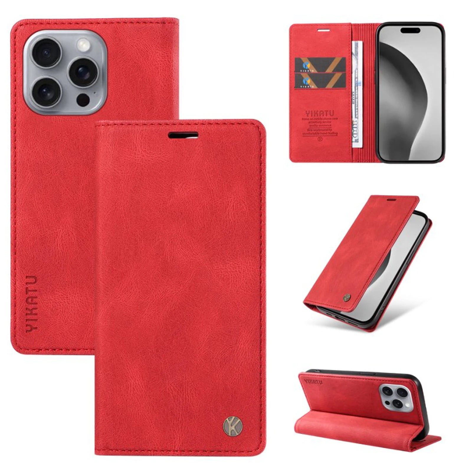 Wallet Magnetic Card Slot Cover Flip Leather Case For iPhone 16E 16 15 Pro Max 14 Plus 13 Mini 12 11 X XS XR SE2 SE3 8 7 6 2022