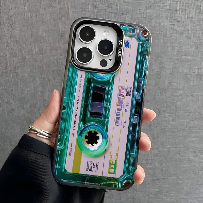 Unique cassette tape Creative Phone Case For iPhone 17 16e 16 15 14 13 12 11 mini Pro Max X XR XSMAX 8 Air Plus Anti Fall Matte