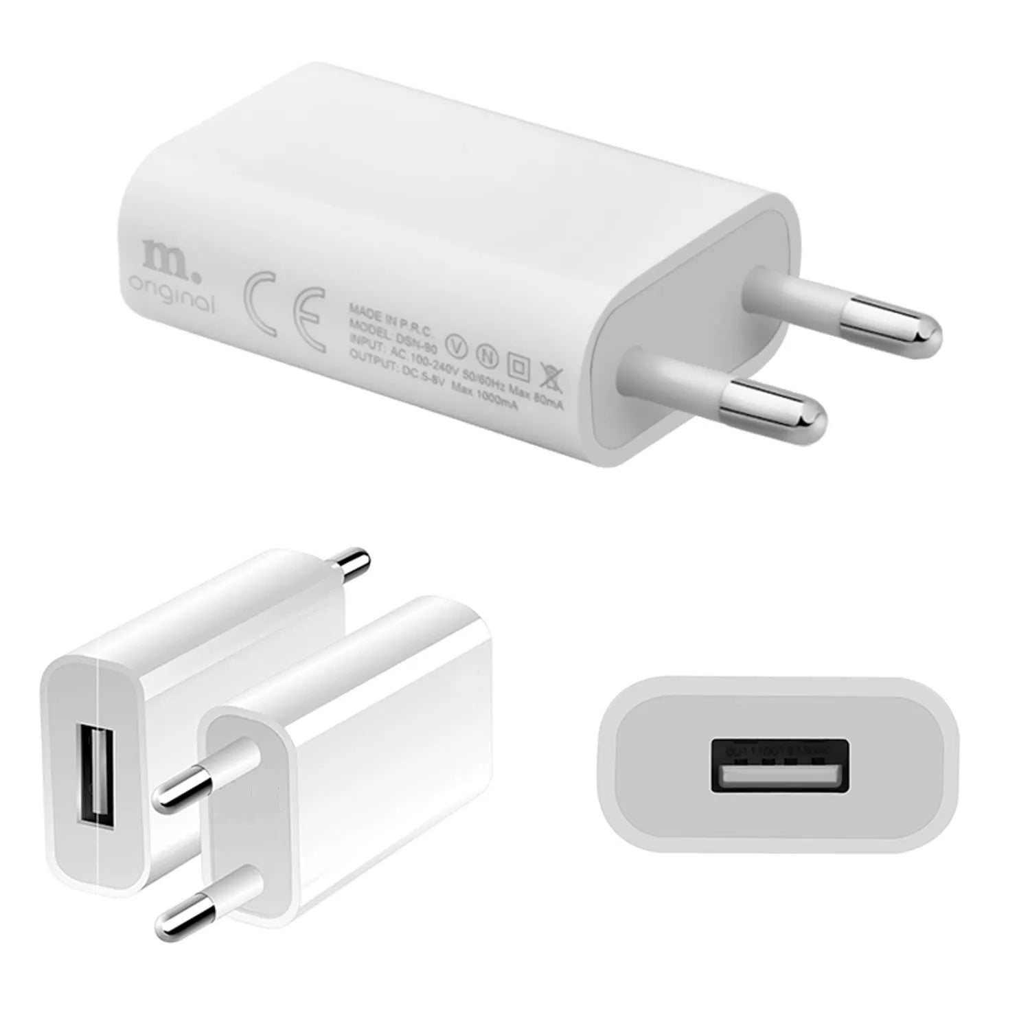 Universal 5V 1A USB Wall Travel Charger Head Power Adapter Portable EU Plug Charging For Mobile Phone MP3 7 8 Xs