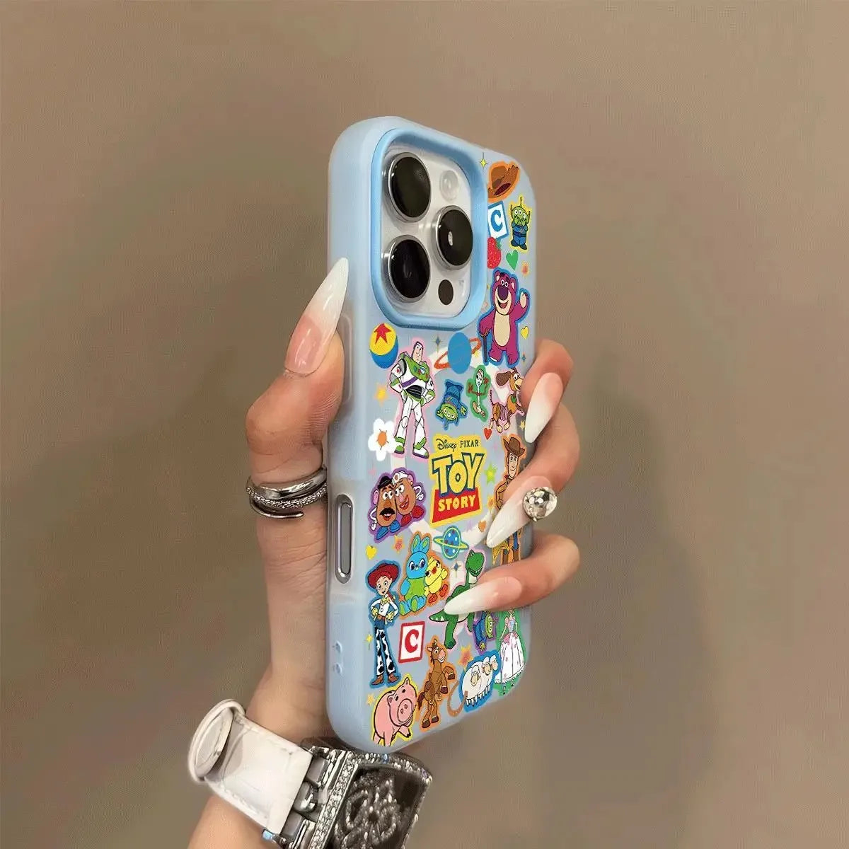 New cartoon Toys Storys Silicone Matte Candy Color 2 in 1 Phone Case for iPhone 17 17e Air 16e 16 15 14 13 Plus 12 11 Pro XR Max