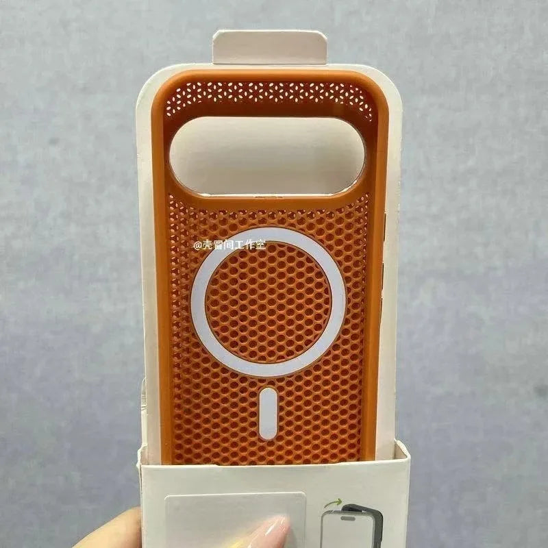 Case For Google Pixel 10 Pro XL 11 Pixel11 For MagSafe Magnetic Cooling Honeycomb Mesh Protective Cover Metal Lens Frame Shell