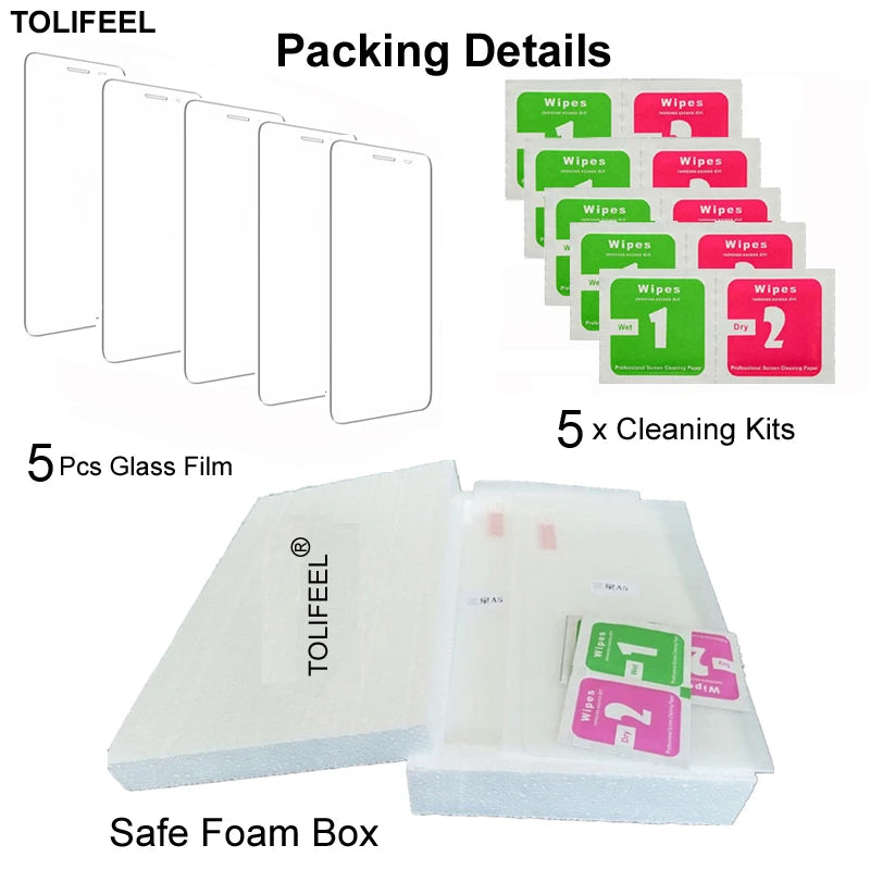 5PCS Tempered Glass for Motorola Moto Edge 30 Neo 20 Pro G13 G23 G53 G73 G22 G32 G52 G72 G82 E13 E32 E22i Screen Protector Film