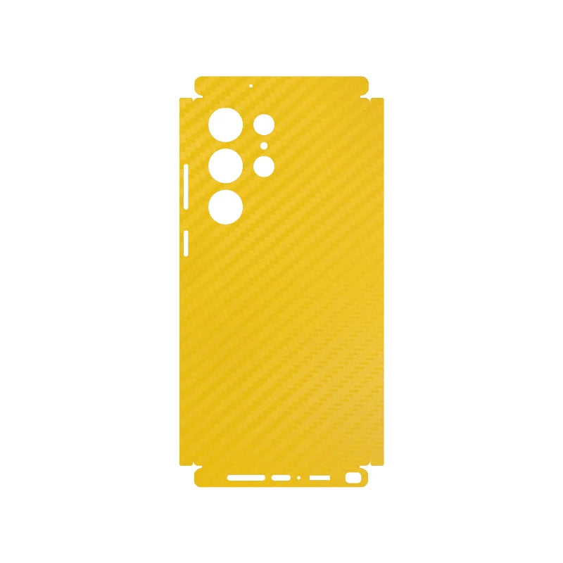 3D Carbon Fiber Skin Grain Full Body Phone Protector Sticker For SAMSUNG GALAXY S23 Ultra S23 Plus S25 S24 Back +Sides Wrap Film