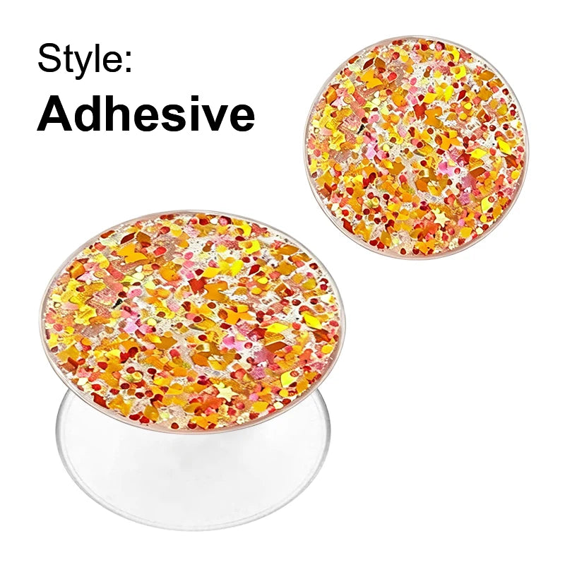 Glitter Phone Grip Socket Foldable Phone Holder Ring Holder With Adhesive for Iphone 17 16 15 14 13 Samsung Grip Tok Bracket