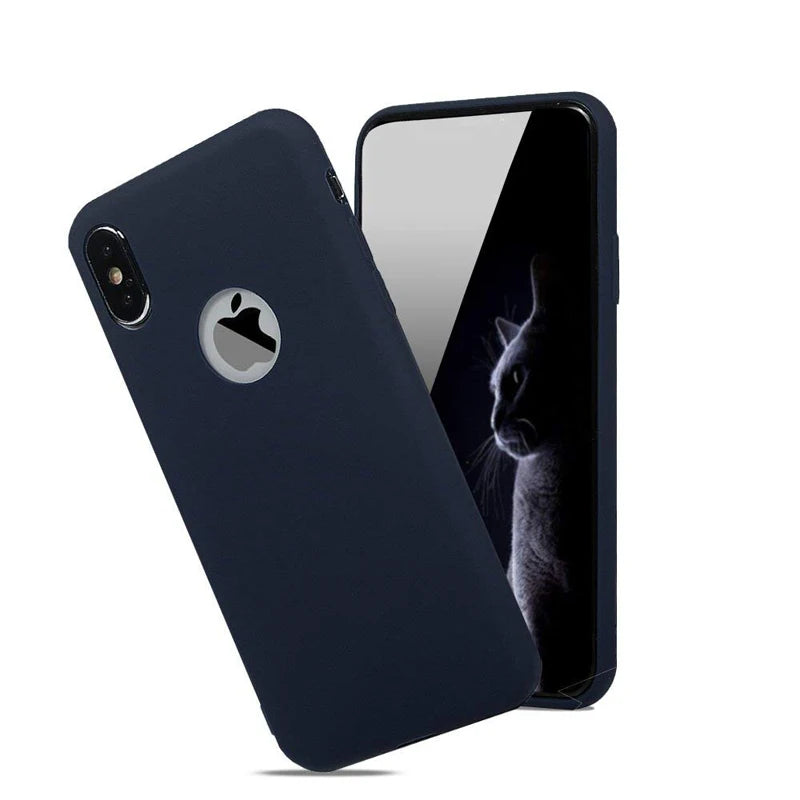 Matte Silicone Candy Cover For iPhone X Xr Xs Max 12 mini 11 Pro Max 6 6S 7 8 Plus SE 2020 Flexible Gel Phone Protector Cases