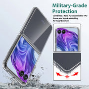 For Motorola Moto Razr 50 60 Ultra, Razr+ 2024 2025 Case ELVEV Anti-drop TPU Hard PC Transparent Phone Cover