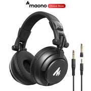 MAONO MH601 Studio Monitor Headphones with Detachable Plug & Cable 50mm Driver Wired Headset Over-Ear Headphones for DJ Studio
