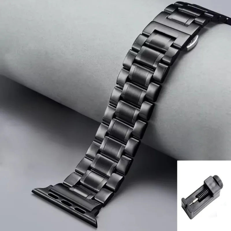 Stainless Steel Strap for Apple Watch Strap Series 10/9/8/7/6/5/4/3/SE Metal Bracelet 49mm 45mm 44mm 42mm 46mm 41mm 40mm 38mm