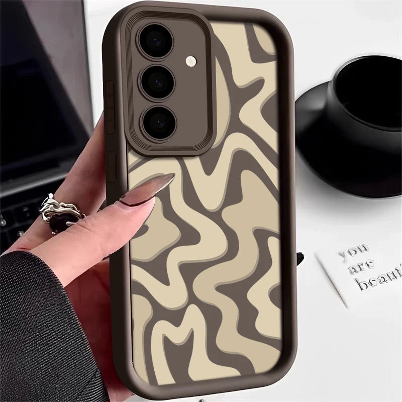 Striped Pattern Phone Case For Samsung Galaxy A57 A37 A56 A16 A17 A36 A26 A55 A54 A15 S25Edge S26 S24 S23 S22 Ultra S25 FE Cover