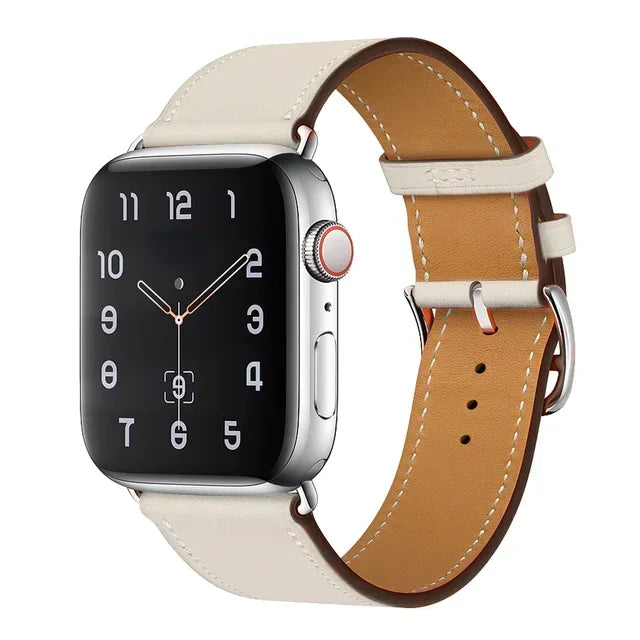 Genuine Leather Bracelet Strap For Apple Watch Band 45mm 49mm 41mm 44mm 42mm 46mm Leather Wristband iWatch Ultra 11 10 9 8 7 6 5