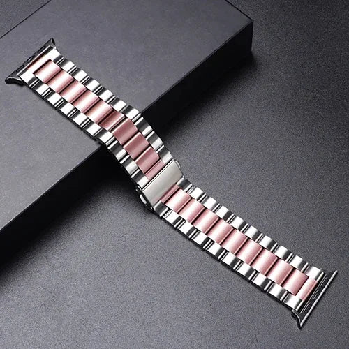 Stainless Steel Strap For Apple Watch Ultra 4 3 2 49 45 41 40 46 38 42 44mm Metal band Bracelet For iWatch Series SE 11 12 9 8 7