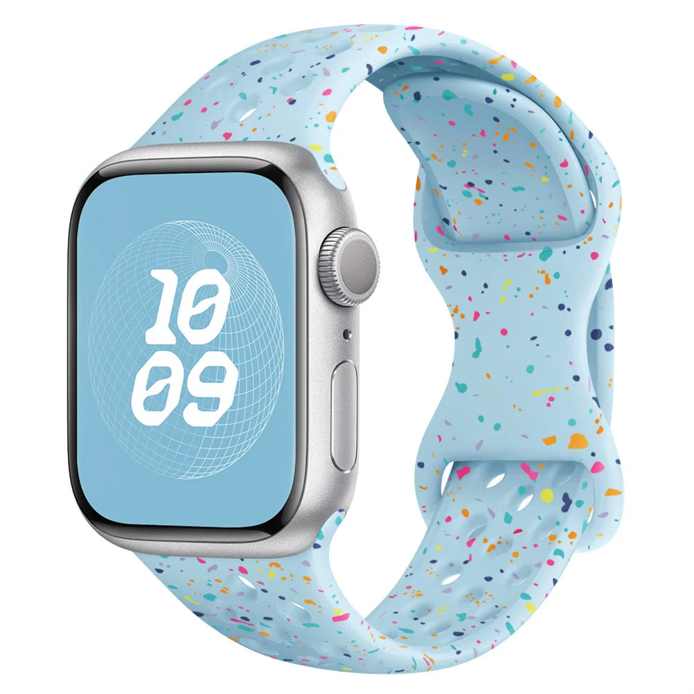 Sport Loop Strap For Apple Watch Band Ultra 2 49mm 44mm 40/41mm 45mm 42/46mm Silicone Bracelet iwatch Series 11 10 9-8-7 6 5 SE