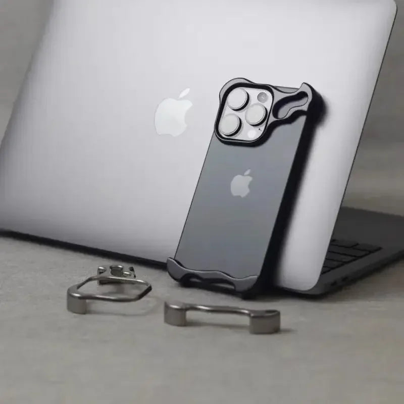 Luxury Irregular Aluminum Alloy Bumper Phone Case For IPhone 12 13 14 15 16 17 Pro Max 17Air Lens Film Protection Metal Cover