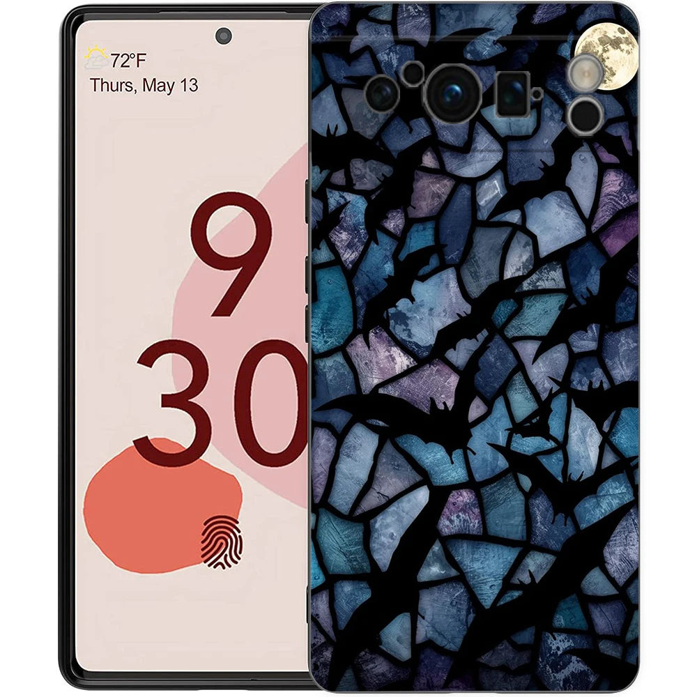 Goth Vampire Bat animal Phone Case For Google Pixel 10A 10 9 8 7 6 Pro XL 9A 8A 6A 7A 5G Soft Shockproof TPU Black Cover