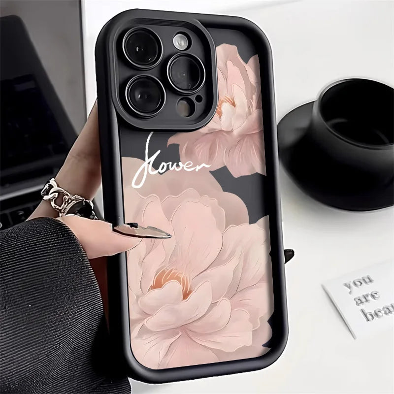 Flower Silicone Phone Case For iPhone 13 Case iPhone 17 15 11 14 12 16 Pro Max 17 Air XR XS 7 8 Plus Shockproof Candy Soft Cover