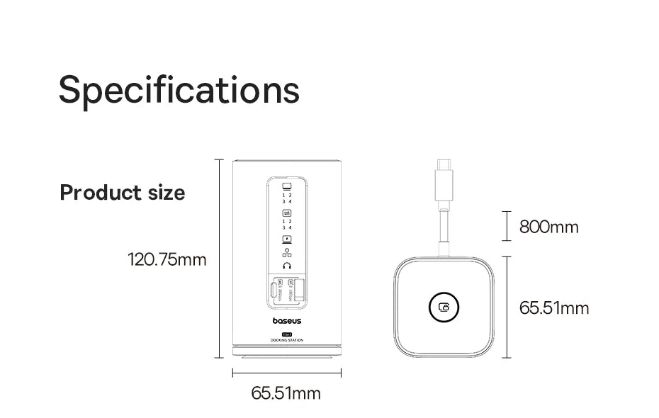 Baseus USB C Hub to DP 4K@60Hz HDMI DisplayPort 11-IN-1 Docking Station Triple Display RJ45 PD 100W For Window Mac USB 3.1 HUB