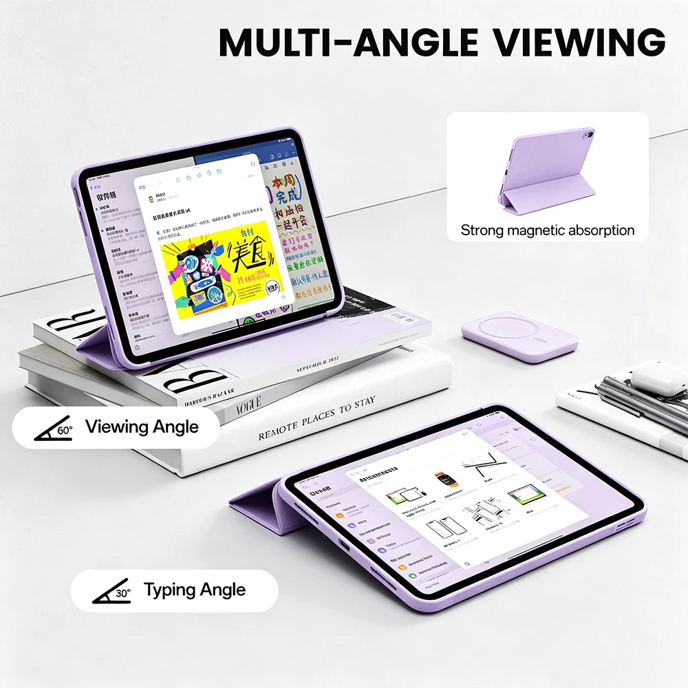Case for iPad (A16) 11th Generation 11 Inch 2025, iPad 10th Generation Case 10.9 Inch 2022 Magnetic Flip Smart Cover Soft Shell
