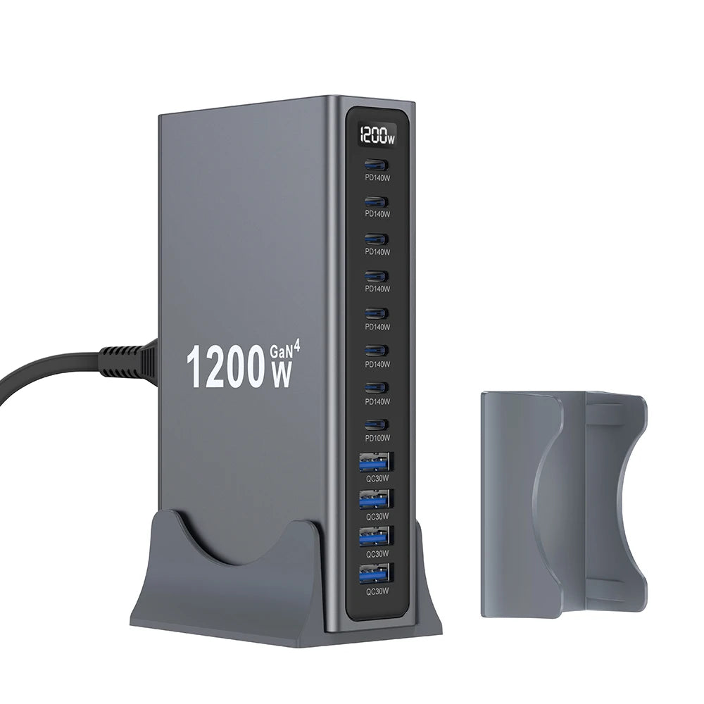 UHOMEBUY 400W USB C Charger 10-Ports GaN Charging Station 140W Max Single Port PD3.1 Fast Charger for MacBook Pro iPhone Samsung