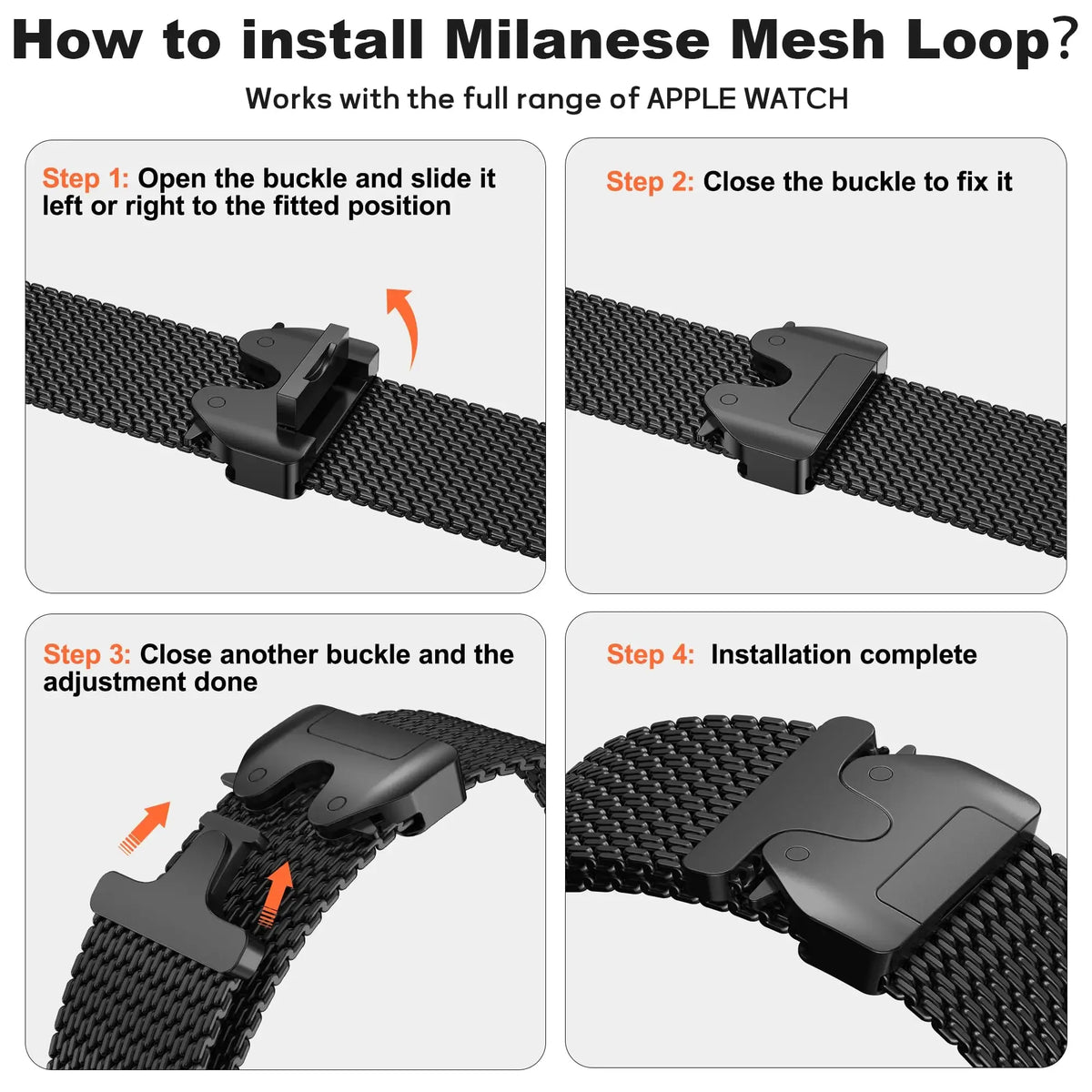 Titanium Band for Apple Watch Ultra 3 4 49mm 44 45 46mm 40 41 Series 12 10 Natural Milanese Loop IWatch Secure Parachute Buckle