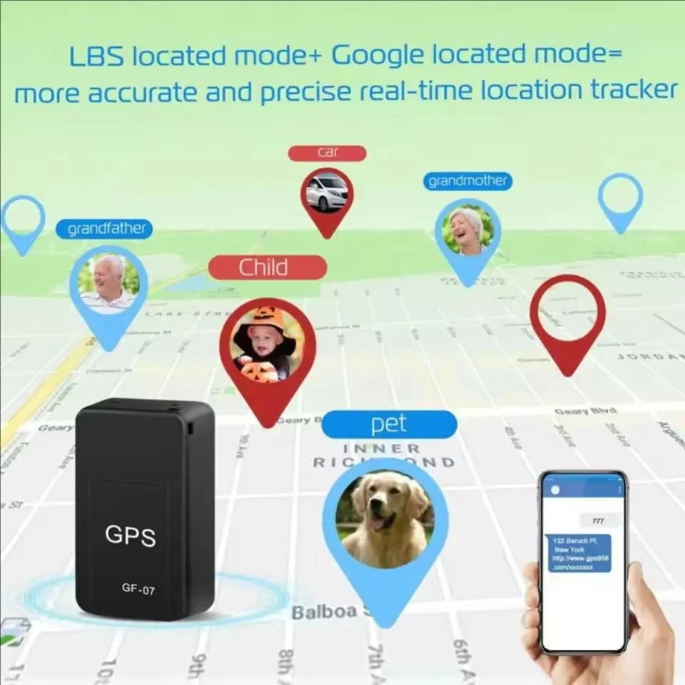 Mini GPS Tracker GF07 Car GPS Tracker Position APP Magnetic Real-time GPS Tracking Device Anti-lost Alarm Vehicle GPS Locator