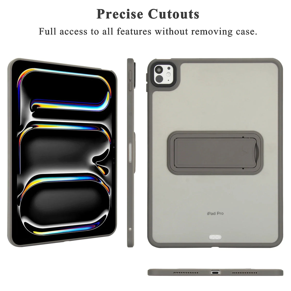 Matte Stand Case For iPad Pro Air 4 5 6 7 8 9th 10th Generation Cases 2024 Translucent 10.2 10.9 11 12.9 13 Mini Kickstand Cover