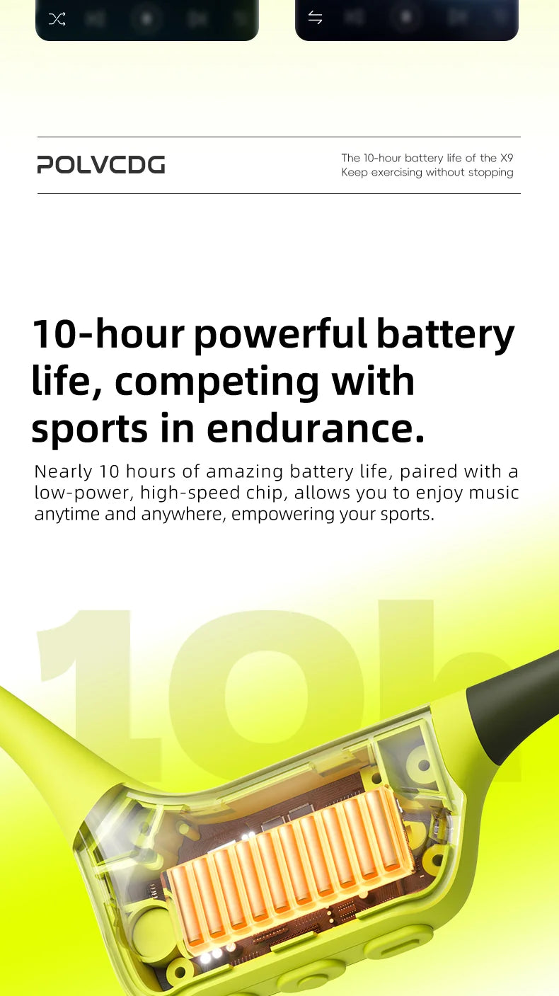 POLVCDG 8G Memory Bone-Conduction Sports Swimming Headphones IPX8 Waterproof Bluetooth 6.0 Running Headphones 2026 New Model X9