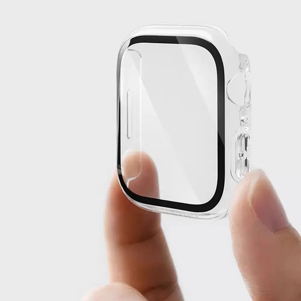 Tempered Glass Screen Protector Case Cover For Apple Watch Series 9 Ultra 8 7 6 5 4 3 2 1 SE 49MM 45MM 41MM 40MM 44MM 42MM 49 MM