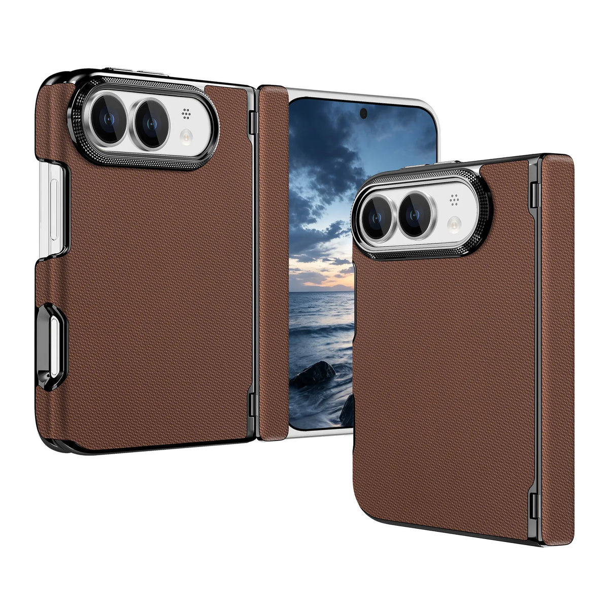 For iPhone Ultra 18 Fold Case Luxury Leather Matte Magnetic Wireless Charging Shockproof Protection Hard Back Cover Accessories