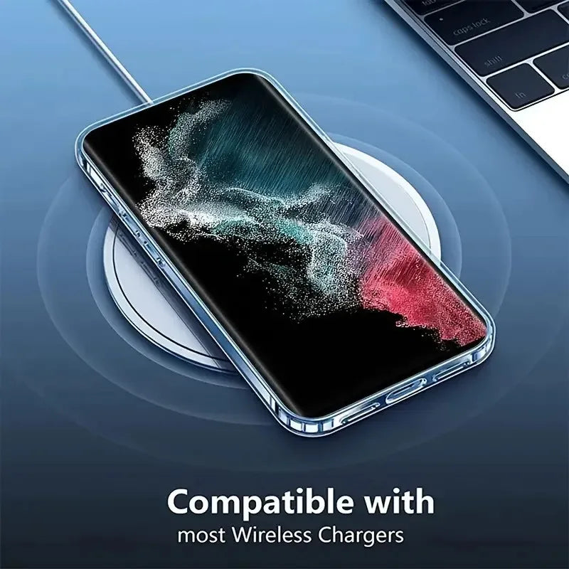 360 Full Body Cover Silicone Case For Samsung Galaxy S24 Ultra S23 Plus S22 S21 FE S20 S10 Lite S9 S8 Double Transparent Cover