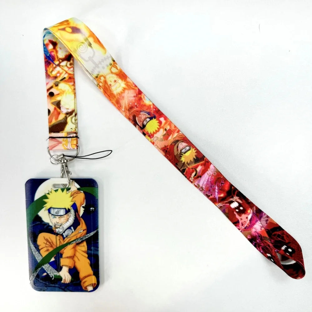 Lanyards Keychain Animated Cartoon Badge Holder ID Credit Card Pass Hang Rope Lanyard For Keys Anime Accessories Gifts