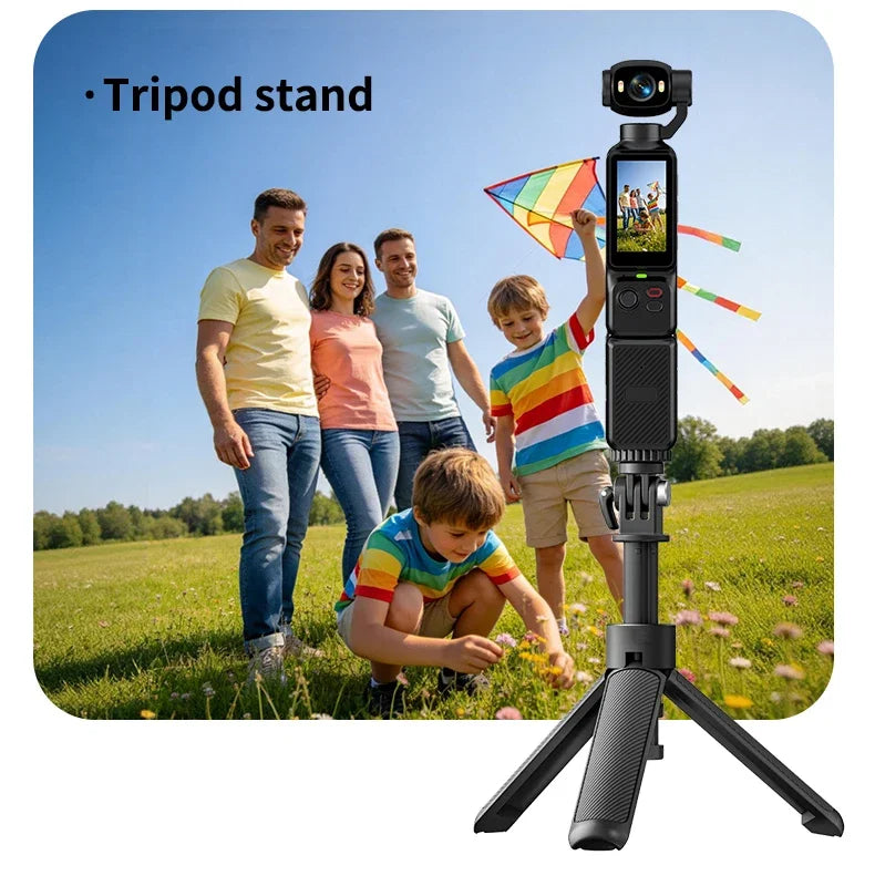 Pocket Handheld Vlog Camera 180°Rotatable Lens Anti-shake Stabilizer HD Portable Action Cam Built-in Fill Light Outdoor Travel