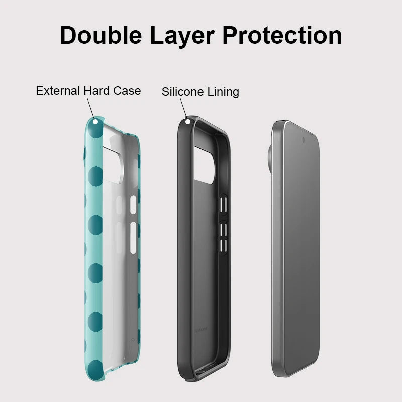 Fcicicase Anti Fall Matte Phone Case For Google Pixel 10 9 Pro XL 7A 9 8 10 Pro 10A 8A Circular Dots Print Shockproof Cover