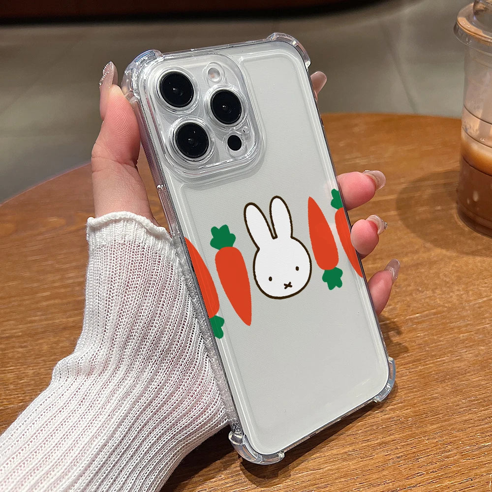 Cute Rabbit M-Miffies Phone Case for Samsung Galaxy S26 S25 S24 S23 S22 S21 S20 FE Ultra Plus 5G Soft Anti Drop Cover