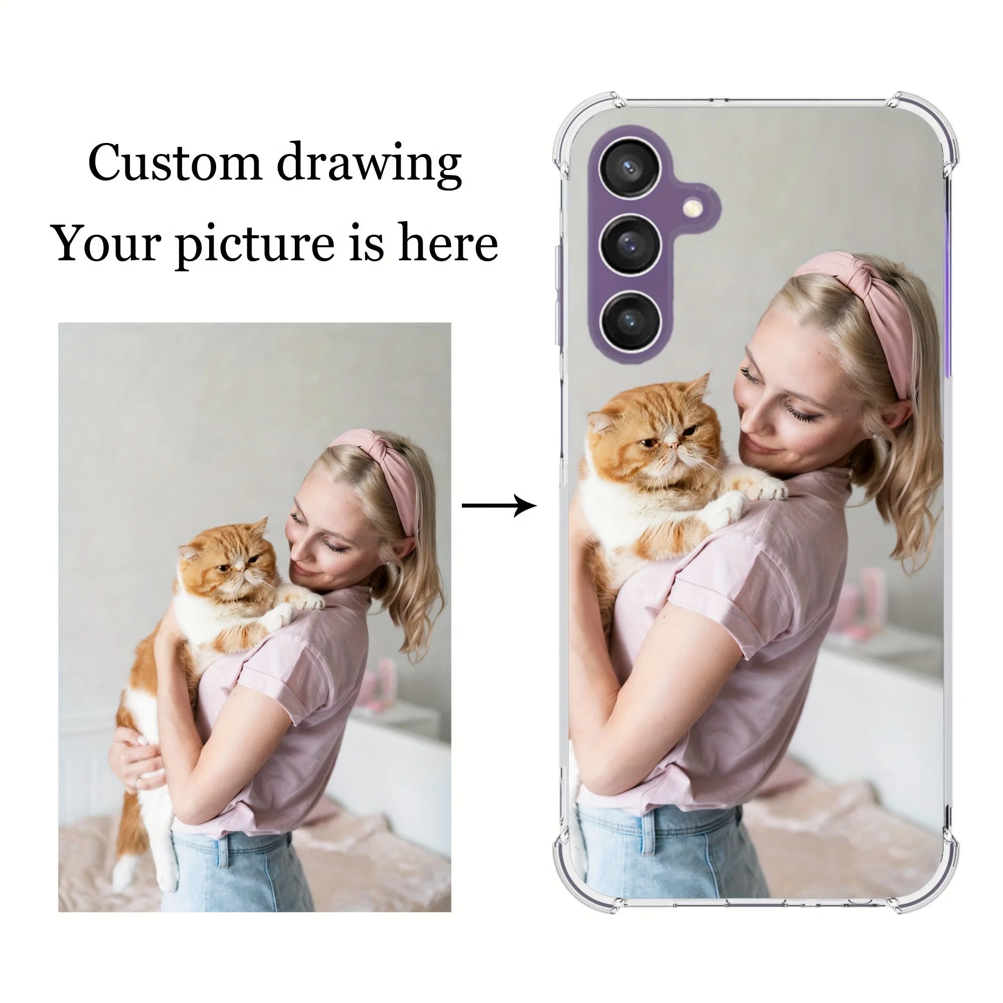 DIY Photo Customized Shockproof Case For Samsung Galaxy A55 A54 A53 A52 Case A35 A34 S25 S24 S23 S22 S21 S20 Ultra Plus FE Cover