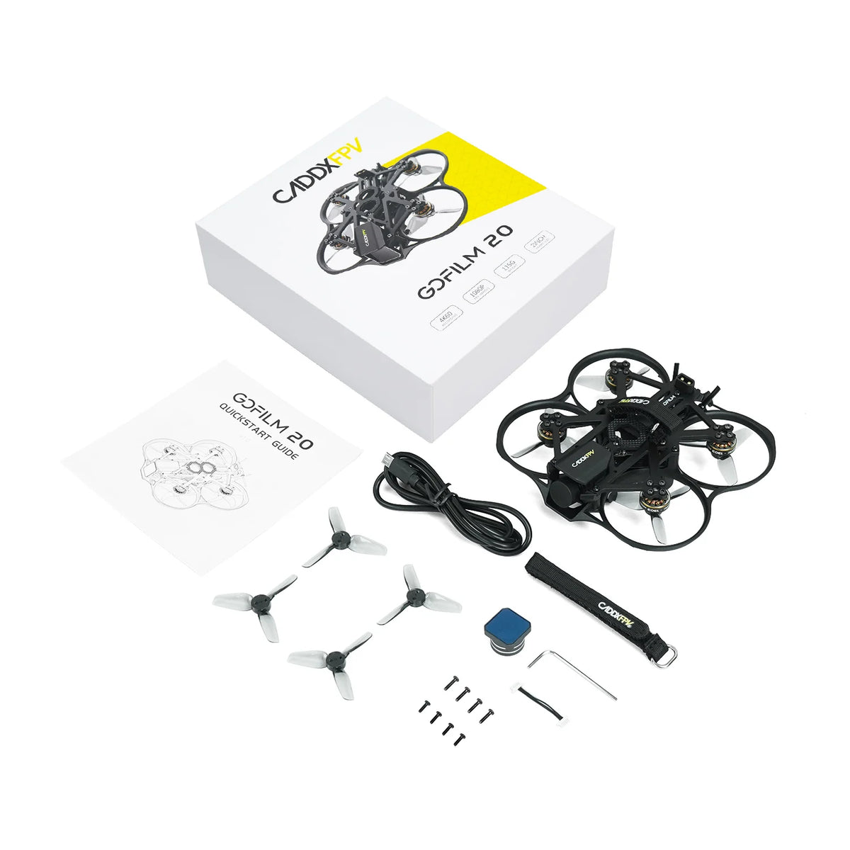 CADDX Gofilm 20 FPV Drone 2Inch Walksnail Moonlight VTX 4K 60fps Recording 1303 6000KV Motors RC Quadcopter Freestyle Drone