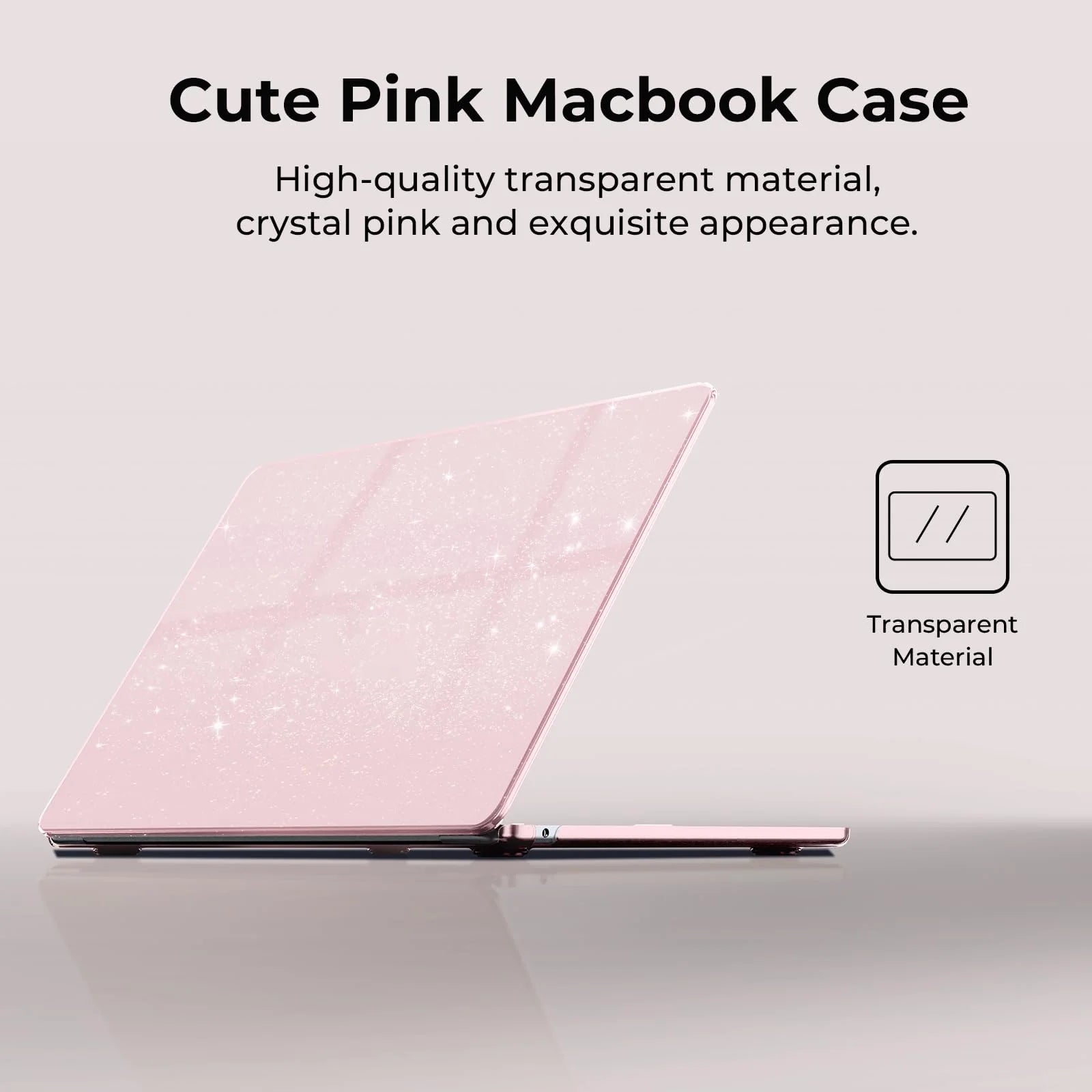 EooCoo Case for MacBook Air 13 inch M4 2025 2024-2022 Release M3 M2 A3240 A3113 A2681 for Mac Air 13.6 inch Glitter Hard Shell