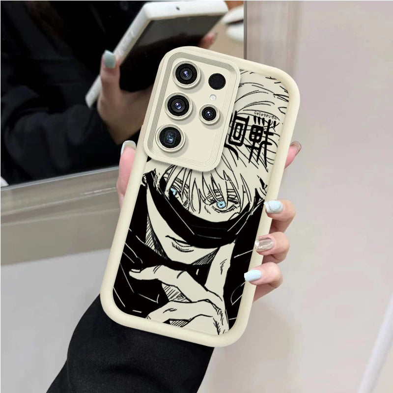 Anime Jujutsu Kaisen Phone Case for Samsung Galaxy S24 S25 S23 Ultra S22 S21 Plus FE A36 A56 A26 A16 A06 A15 A25 A35 A55 5G Enit