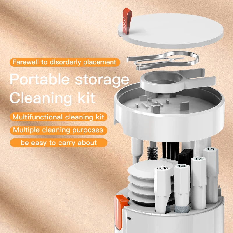 Multi-function Phone Tablet Keyboard Cleaning Kit for iPhone and AirPod headphone Brush Keyremover screen cleaner