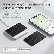 Smart Wallet Tracker Card Rechargeable Dual System Item Finder Tracker Compatible With Apple Find My & Android Google Find Hub